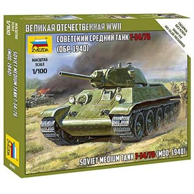 Kit modellistico Soviet T-34 - Zvezda - 1:100 Kit modellistico Soviet T-34 - Zvezda - 1:100