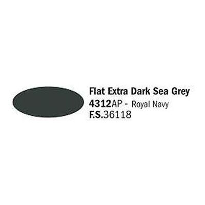 Italeri - Flat Extra Dark Sea Grey - 20 ml - Flacone - Vernice Italeri - Flat Extra Dark Sea Grey - 20 ml - Flacone - Vernice