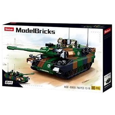 Sluban - Esercito - Carroarmato Leopard Tank 2 In 1 766 Pz Sluban - Esercito - Carroarmato Leopard Tank 2 In 1 766 Pz