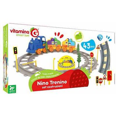 Globo - Set Treno Costruzioni 43pz Globo - Set Treno Costruzioni 43pz