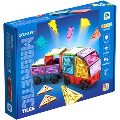 Geomag - Magnetic Tiles Gems Vehicles 24 Geomag - Magnetic Tiles Gems Vehicles 24
