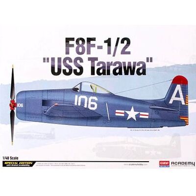 Academy - Aereo F8F-1/2 Uss Tarawa. Scala 1/48 (AC12313) Academy - Aereo F8F-1/2 Uss Tarawa. Scala 1/48 (AC12313)