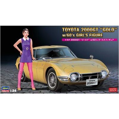 Hasegawa - 1/24 Toyota 2000gt Gold W/Girl Figure (Hassp533) (HA52333) Hasegawa - 1/24 Toyota 2000gt Gold W/Girl Figure (Hassp533) (HA52333)