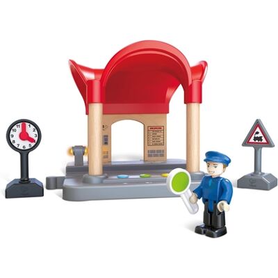 Hape - Stazione Dei treni con annunci personalizzabile – registra i t Hape - Stazione Dei treni con annunci personalizzabile – registra i t