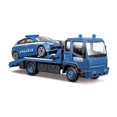 Bburago - 1/43 Carro Attrezzi Polizia Con Auto Bburago - 1/43 Carro Attrezzi Polizia Con Auto