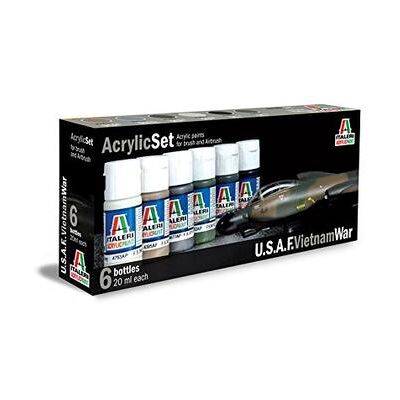 Italeri - Set Colori U.S.A.F. Vietnam War (6 Boccette da 20 ml) Italeri - Set Colori U.S.A.F. Vietnam War (6 Boccette da 20 ml)