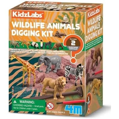 4M - KidzLabs Kit di Scavo Animali Selvatici – 2 Figure Realistiche a 4M - KidzLabs Kit di Scavo Animali Selvatici – 2 Figure Realistiche a