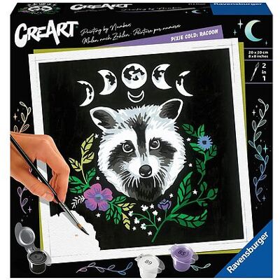 Ravensburger - CreArt Serie Trend quadrati - Pixie Cold, Procione Ravensburger - CreArt Serie Trend quadrati - Pixie Cold, Procione