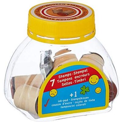 Goki - Timbro Trifoglio Smile 7 Pezzi Goki - Timbro Trifoglio Smile 7 Pezzi