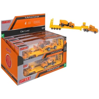 Globo - D- Cast Camion Portauto Con Mezz Lav 1:64 4a 8pz D/B Globo - D- Cast Camion Portauto Con Mezz Lav 1:64 4a 8pz D/B