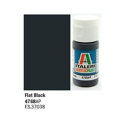 Italeri - Colore Nero Flat Black 20 ml (4768AP) Italeri - Colore Nero Flat Black 20 ml (4768AP)