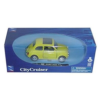 Newray Fiat 500F - Modello in pressofuso - Scala 1:32 - Giallo - Da collezione Newray Fiat 500F - Modello in pressofuso - Scala 1:32 - Giallo - Da collezione