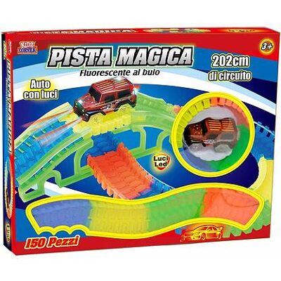 Kidz Corner - Pista Auto fluorescente al buio. 150 pezzi Kidz Corner - Pista Auto fluorescente al buio. 150 pezzi