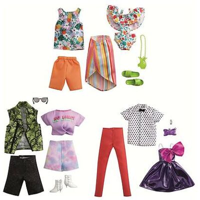 Mattel - Vestiti Barbie + Ken Fashion 2 pezzi Assortiti Mattel - Vestiti Barbie + Ken Fashion 2 pezzi Assortiti
