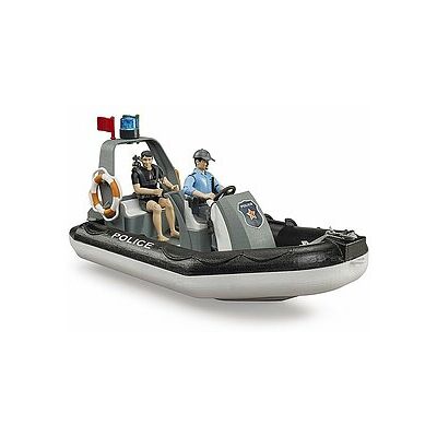 Bruder - Gommone della polizia bworld con poliziotto, sommozzatore e a Bruder - Gommone della polizia bworld con poliziotto, sommozzatore e a