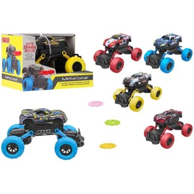 Globo - Auto Big Foot Metallo Friz Con 9pz Lanciadischi 6c Globo - Auto Big Foot Metallo Friz Con 9pz Lanciadischi 6c