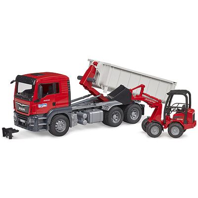 Bruder - MAN TGS camion container ribaltabile con Schaeffer (03767) Bruder - MAN TGS camion container ribaltabile con Schaeffer (03767)
