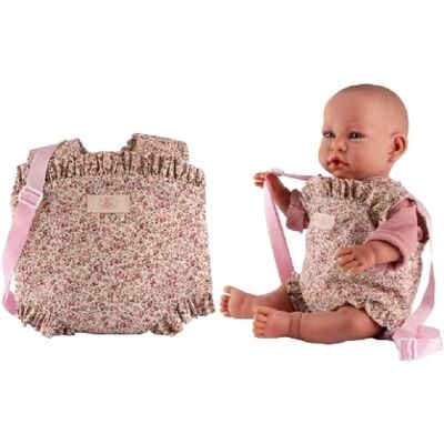 Docktillbehör Asi - Trage per bambole - Rosa/Fiori - Taglia unica Docktillbehör Asi - Trage per bambole - Rosa/Fiori - Taglia unica