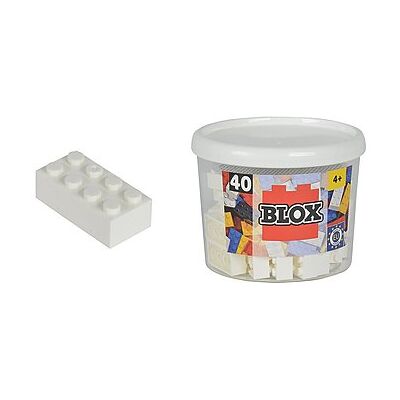 Simba - Blox barattolo 40 mattoncini Bianco (48890) Simba - Blox barattolo 40 mattoncini Bianco (48890)