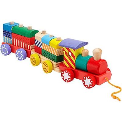 Globo - Legno Trenino Trainabile 16pz Globo - Legno Trenino Trainabile 16pz