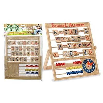 Teorema - Fatto Di Legno - Studia L'Alfabeto Con Pallottoliere 29X25X1 Teorema - Fatto Di Legno - Studia L'Alfabeto Con Pallottoliere 29X25X1