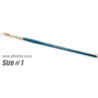 Italeri - 1 Synthetic Round Brush With Brown Tip Italeri - 1 Synthetic Round Brush With Brown Tip