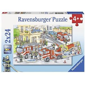 Ravensburger - Puzzle 2x24 Pz Vigili Del Fuoco/ Polizia Ravensburger - Puzzle 2x24 Pz Vigili Del Fuoco/ Polizia