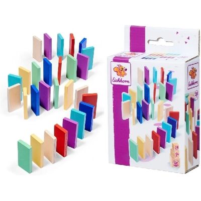 Eichhorn - Domino Multi Color In Legno Pezzi 28 Eichhorn - Domino Multi Color In Legno Pezzi 28