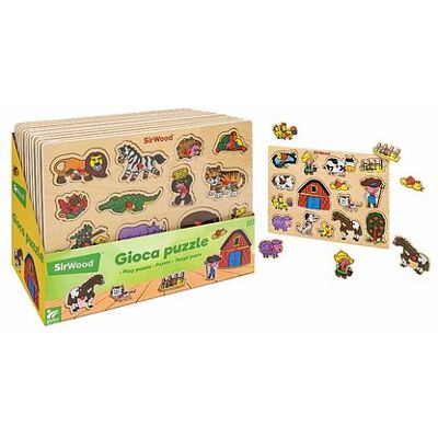 Globo - Puzzle Legno con Pioli - 40x30 - 12pz - Puzzle Globo - Puzzle Legno con Pioli - 40x30 - 12pz - Puzzle