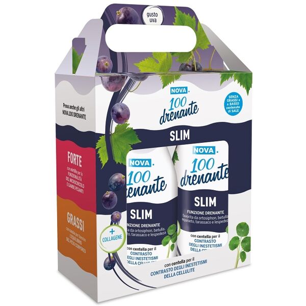 nova argentia srl ind. farm nova 100 drenante slim uva bipack 2 x 300 ml