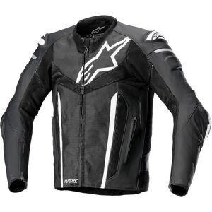 Giacca pelle Fusion Alpinestars nero / Bianco