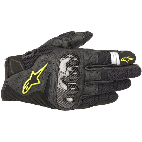 guanti smx-1 air v2 alpinestars nero / giallo