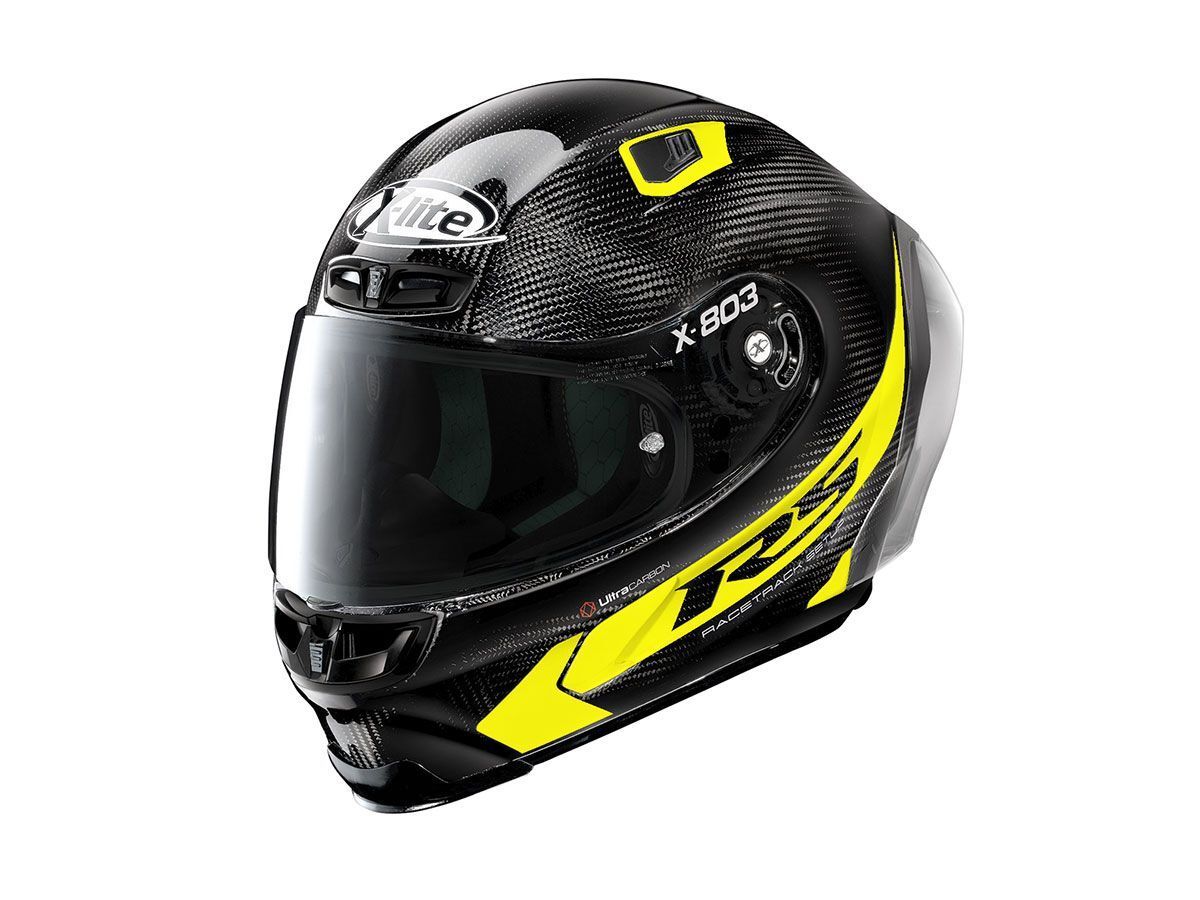 nolan casco integrale giallo fluo x-lite x-803 rs ultra carbon hot lap 016