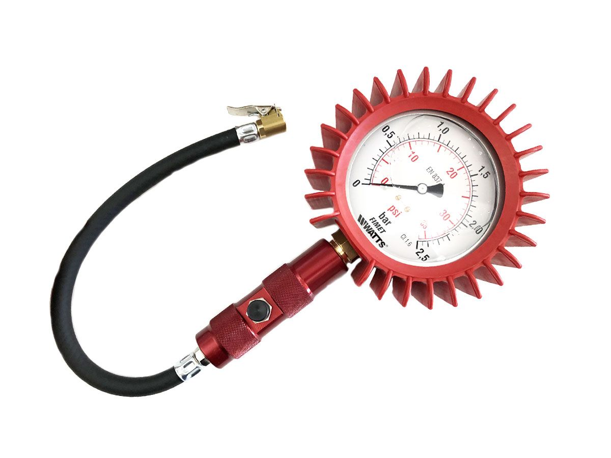 manometro verifica pressione pneumatici tvr 100mm glicerina 0-2.5 bar