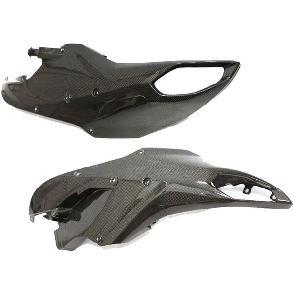 vario coppia cover presa d'aria carbonio lucido usato ducati multistrada 1200 2010-2014