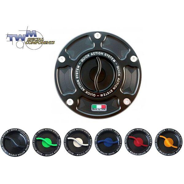 tappo serbatoio completo twm alluminio aprilia rs4 125 (6 fori)