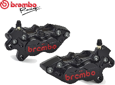 kit pinze freno assiali nere brembo racing cnc p4-40rr + set pastiglie