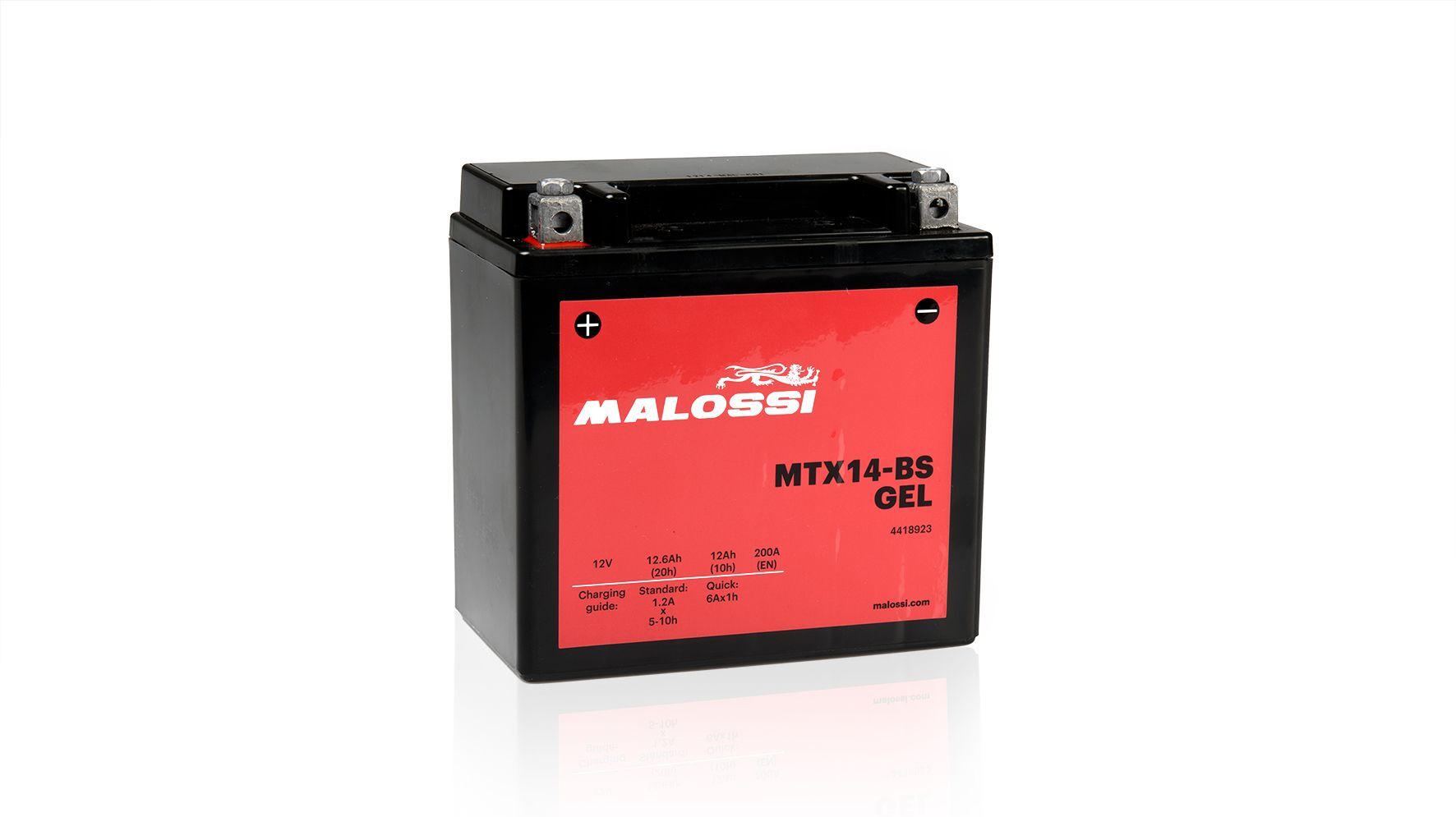 batteria malossimtx14-bs gel malossi piaggio beverly 500 ie 4t lc euro 2-3