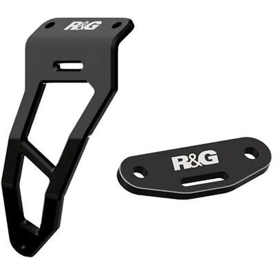Staffa Supporto Scarico + Piastra Coprifori Pedane R&g; Cfmoto 450 Mt 2024-2025 Staffa Supporto Scarico + Piastra Coprifori Pedane R&g; Cfmoto 450 Mt 2024-2025