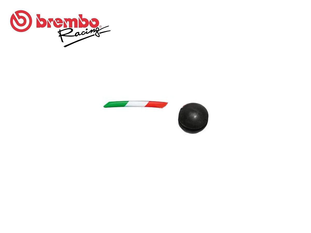 Brembo Tappo In Gomma + adesivo Bandiera Italiana Brembo Racing Per Pompa 19rcs Corsacorta