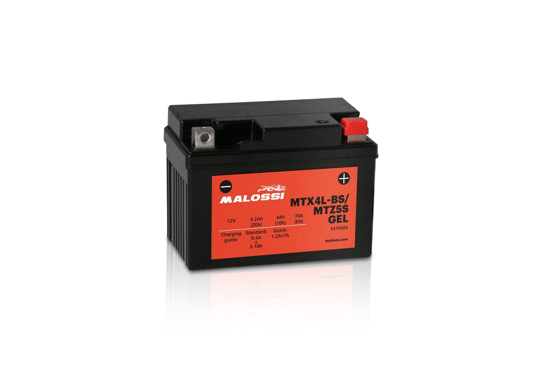 Batteria Malossimtx4l-Bs /mtz5s Gel Malossi Suzuki Address Ah 50 2t