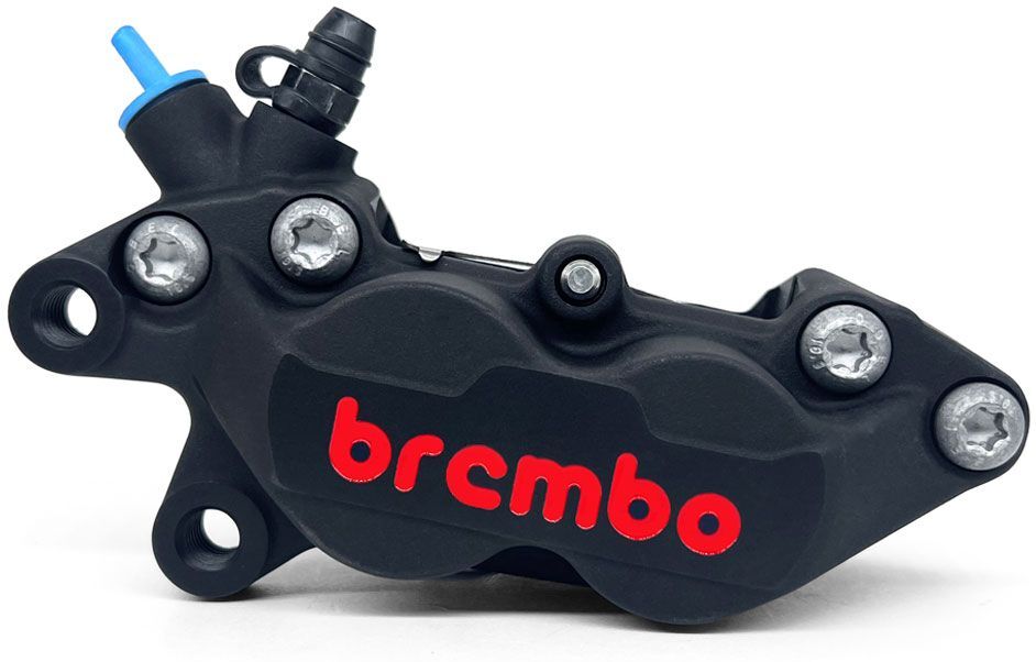 Pinza Freno Anteriore Sinistra Nera Logo Rosso Brembo Racing p4-40c