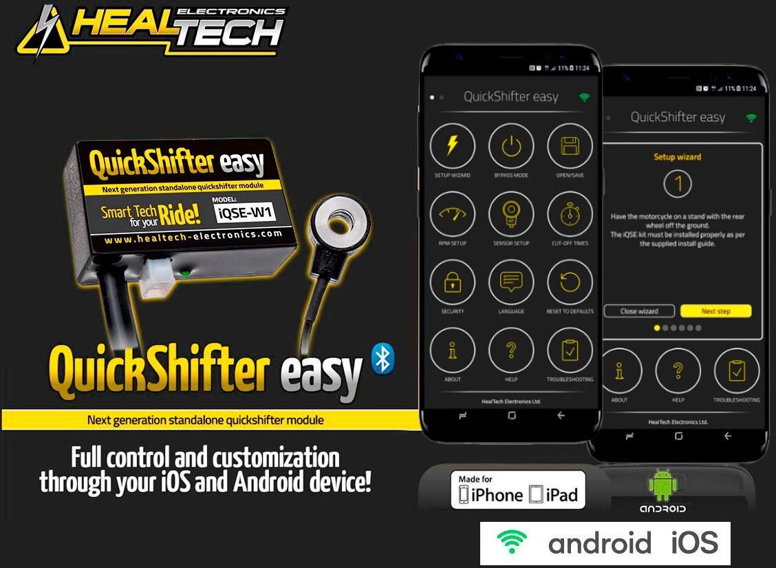 Healtech Kit Cambio Elettronico Wi-Fi Healtech Aprilia Rsv4 Factory 2009-2012