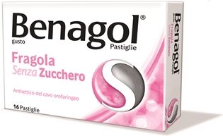 Reckitt Benckiser Healt Italia "Benagol Pastiglie Gusto Fragola Senza Zucchero 16 Pastiglie"