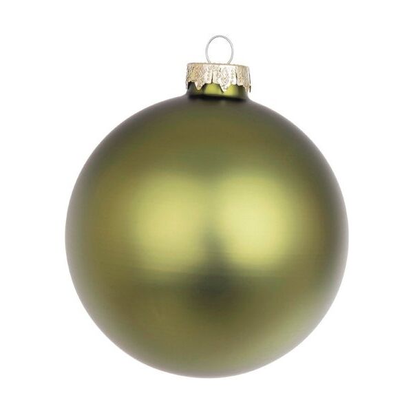 bizzotto sfera di natale in vetro colore verde mirto opaco d100 0937026