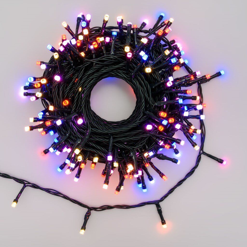 lotti prolunga per catena wonder 16 mt. 200 led superbright 5 mm. 8 colori 48 effetti 6 giochi di luce 63761