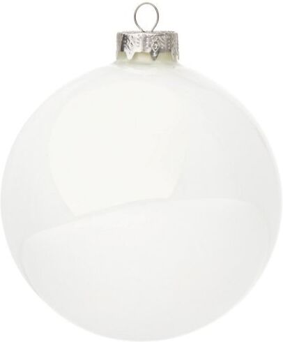 Bizzotto SFERA DI NATALE IN VETRO COLORE BIANCO LUCIDO D100 0914107