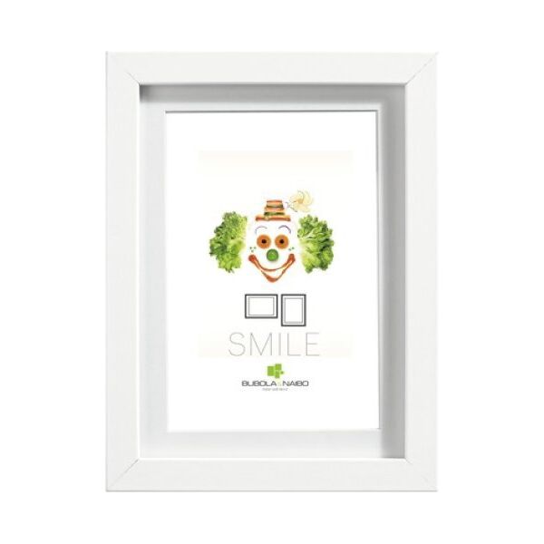 bubola & naibo cornice leida serie smile in ppc colore bianco formato a4 21 x 29,7 cm. 5860c bi ma4