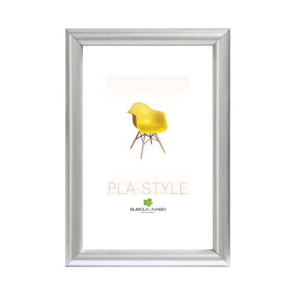 bubola & naibo cornice pla-style serie basic in plastica colore argento formato a4 21 x 29,7 cm. pla01 aa ma4