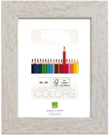 Bubola & Naibo CORNICE ANDY IN LEGNO SERIE COLORS COLORE BIANCO FORMATO A4 21 X 29,7 CM. 3860 12 MA4